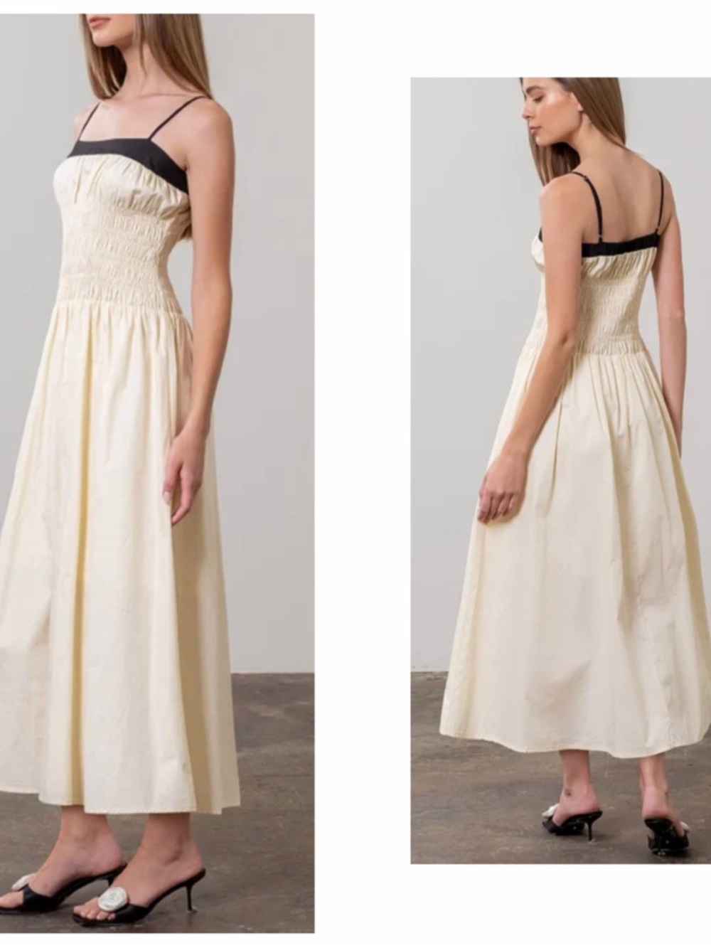 Anthropologie By The River Rosella Smocked Midi Dress - Picture 2 of 9